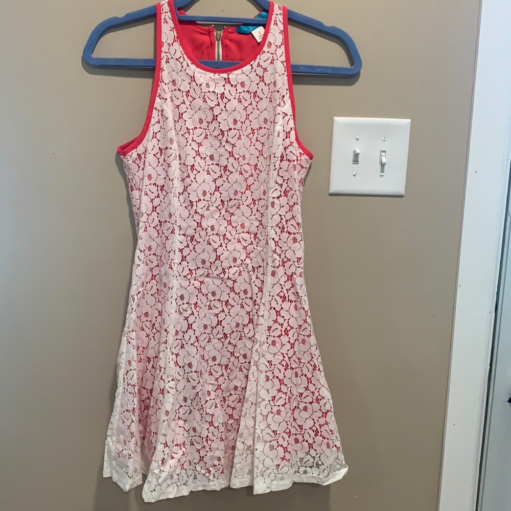 Pink and white flower dress